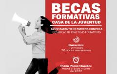Paterna convoca dos becas de prácticas formativas remuneradas para monitores en la Casa de la Juventud 