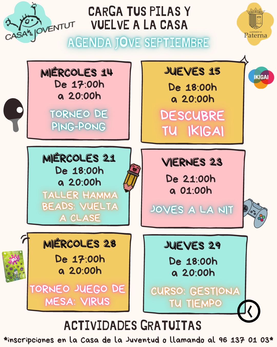 agenda-septiembre-casa-juventud-paterna