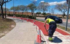 Paterna mejora la seguridad de los ciclistas con el acondicionamiento y repintado de los carriles bici de Santa Rita y La Canyada