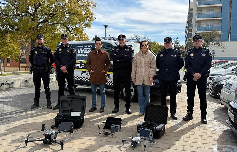 La Policía Local de Paterna impulsa su Unidad de Drones con tres nuevos equipos con IA para potenciar la vigilancia y respuesta ante emergencias