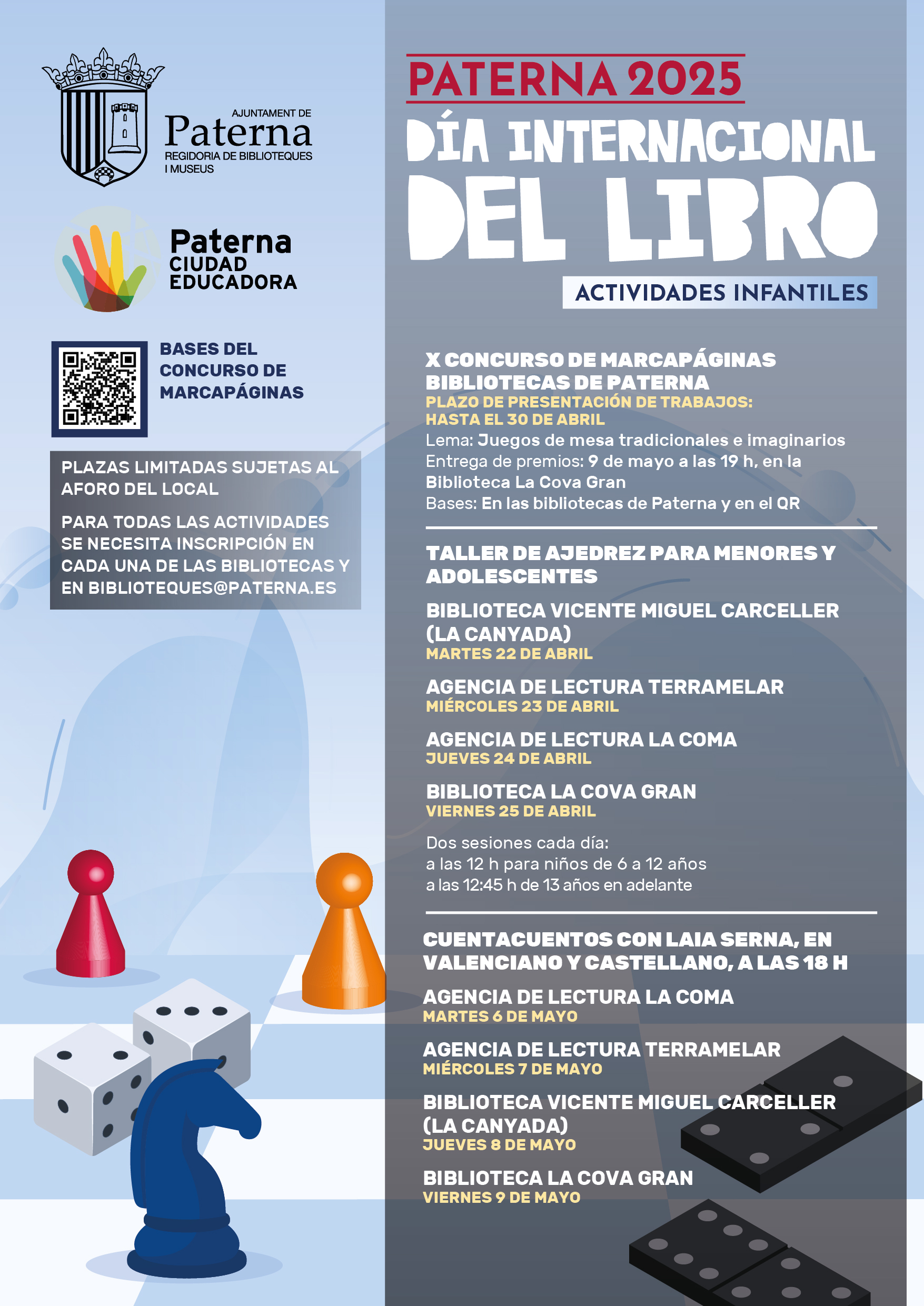 Día del libro Paterna 2025 Actividades infantiles