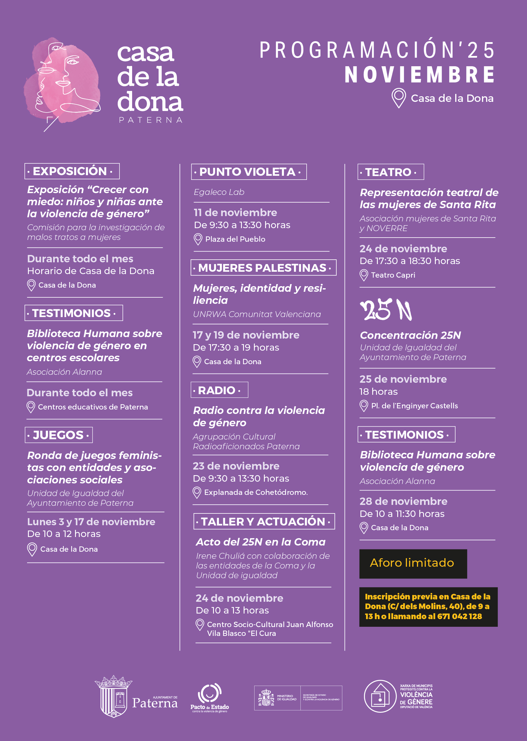 programació casa de la dona novembre 2025