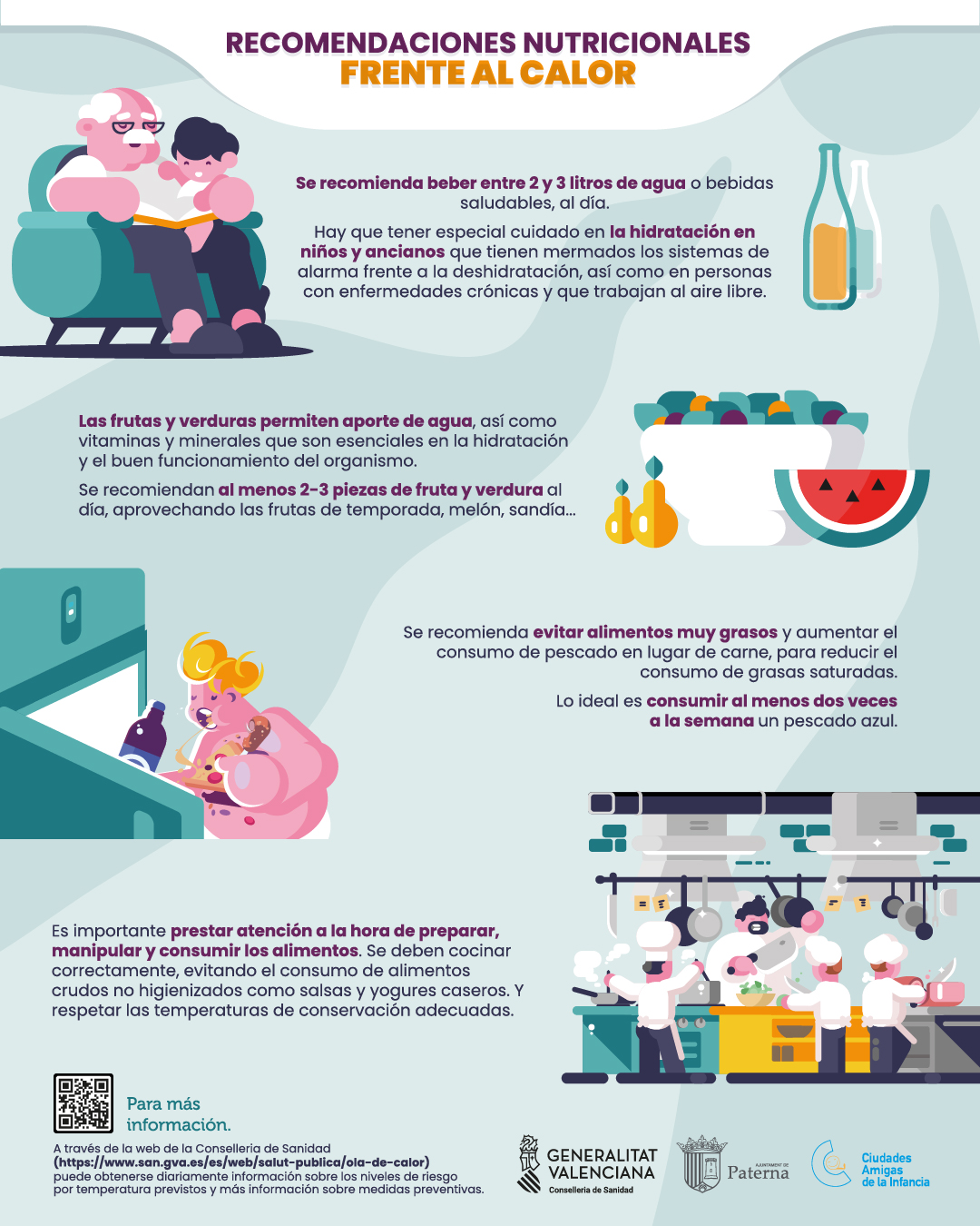 Recomendaciones nutricionales Ola de calor